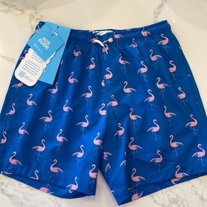 BNWT Bermies Flamingo Swim Trunks